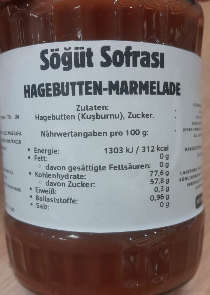 Söğüt Sofrası Hagebuttenmarmelade 700 g