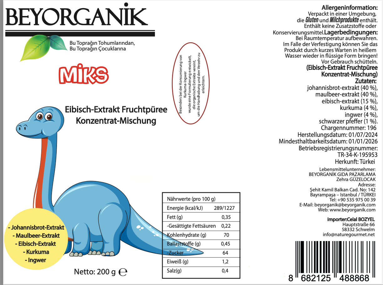 Bio-Mischung mit Propolis-Mutter-Dinosaurier-Power-Sirup 200 ml