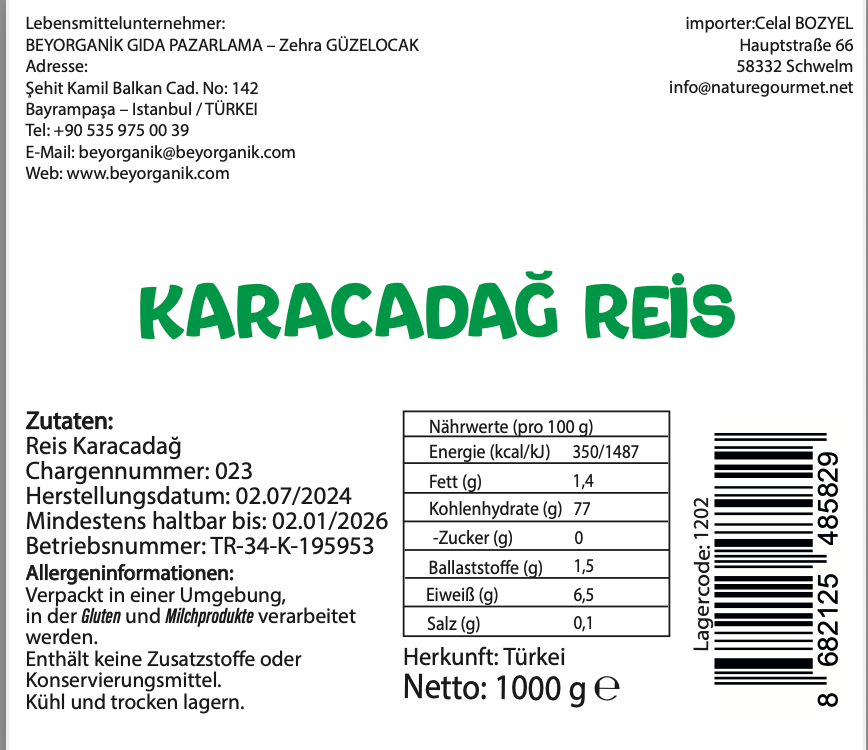 Bio-Reis Karacadağ 1 kg – Doğal, Saf, Kontrol Edilmiş ve Aromatik