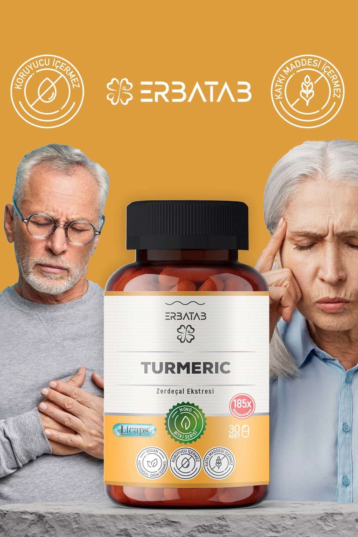 Erbatab Kurkuma – Curcumin-Extrakt 30 Kapseln