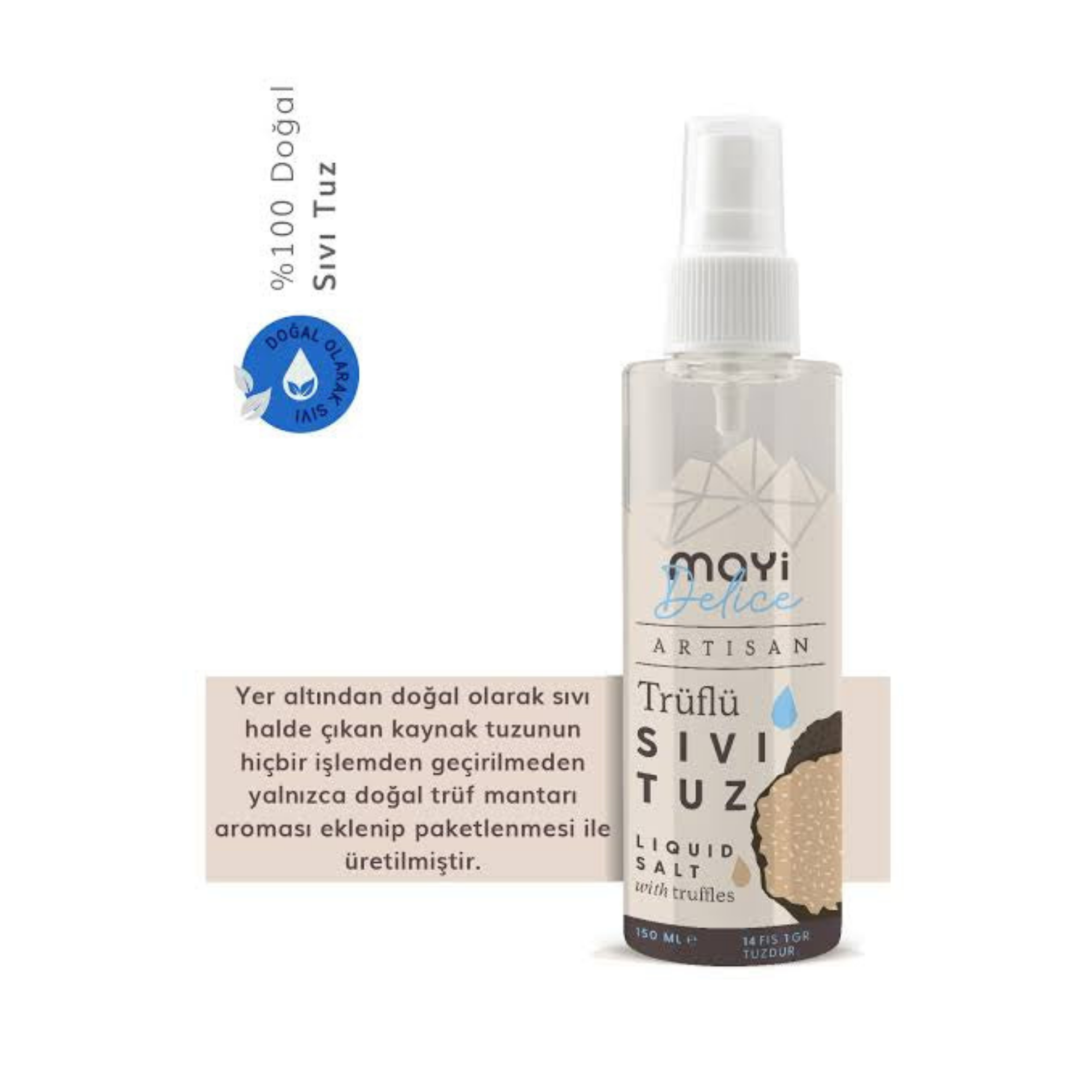 Mayi Salzspray - Flüssiges Sprühsalz  mit Trüffel - 150 ml