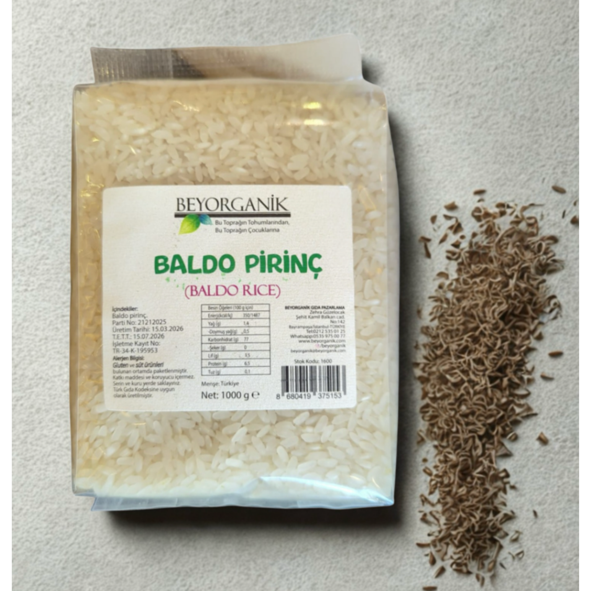 BEYORGANIK BALDO PIRİNÇ – 1000 g