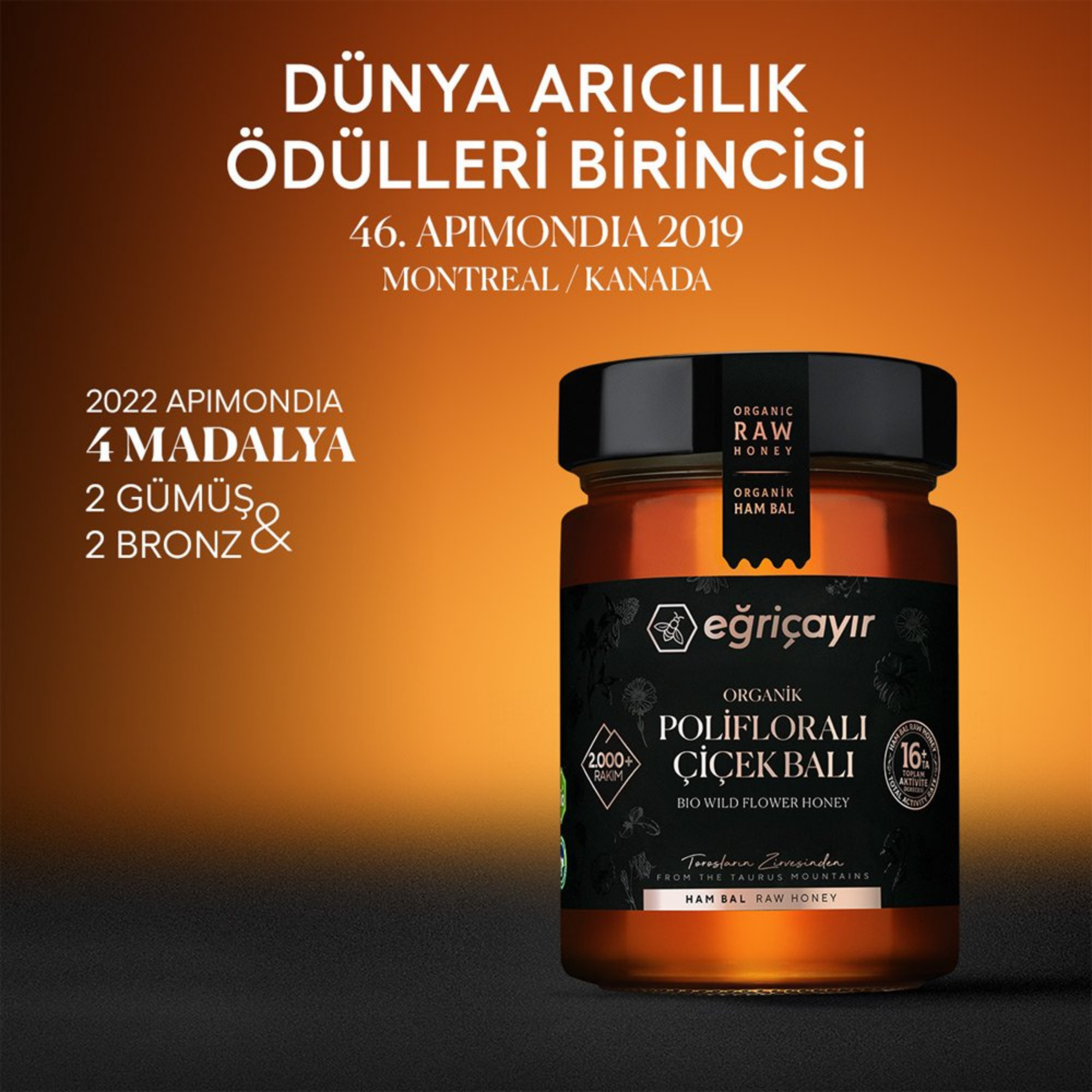 Egricayir-Honig – Bio-Mehrblütenhonig TA16+ 450 g –