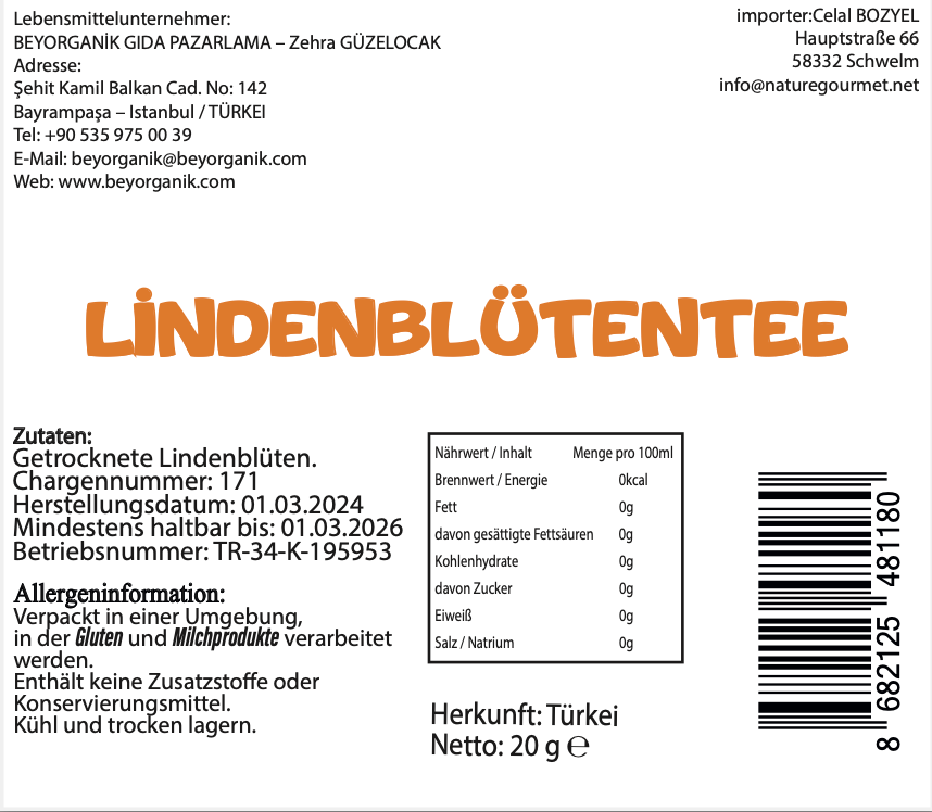 Beyorganik Bio Linden Tee 25 gr