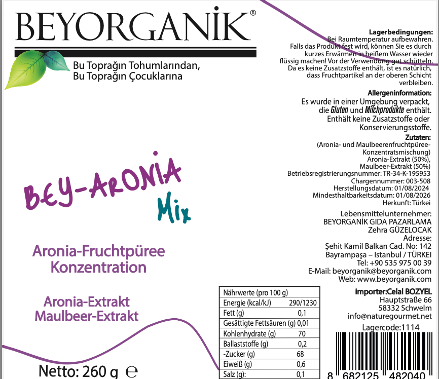 Beyorganik - Organik Aronia Mix - Beyorganik Aronya