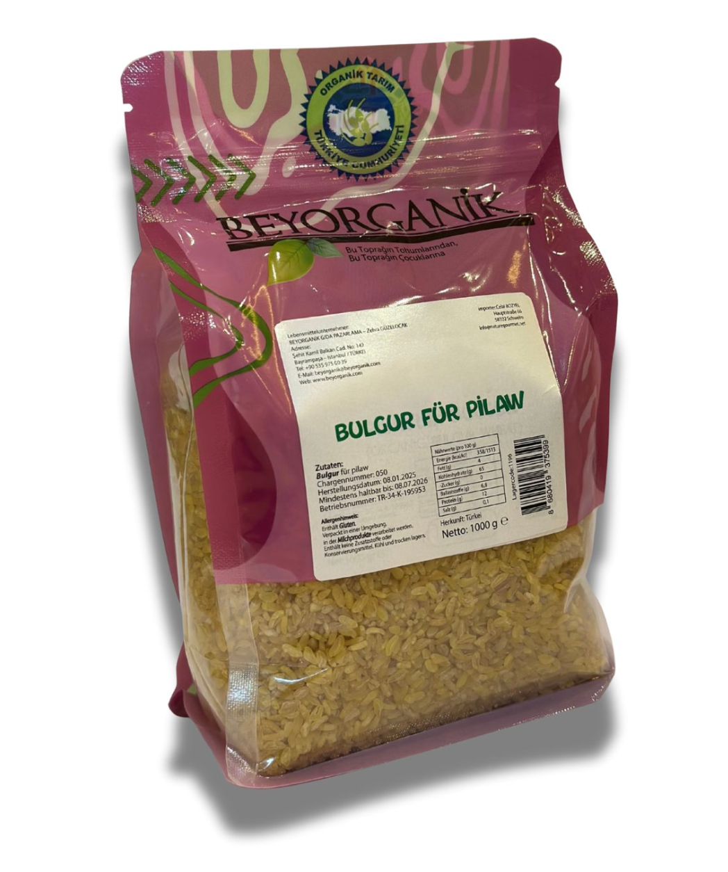 Bio-Bulgur für Reis 1kg (Pestizid- und Aflatoxinanalyse)