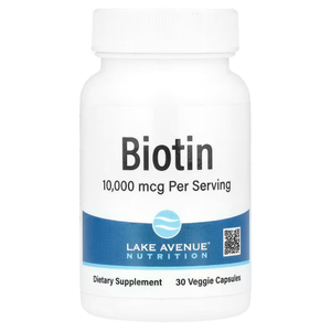 Lake Avenue Nutrition, Biotin, 10.000 mcg, 30 Pflanzliche Kapseln