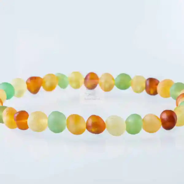 Bernstein-Armband für Erwachsene, matt-Mix