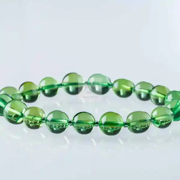 Bernsteinarmband für Erwachsene, grün