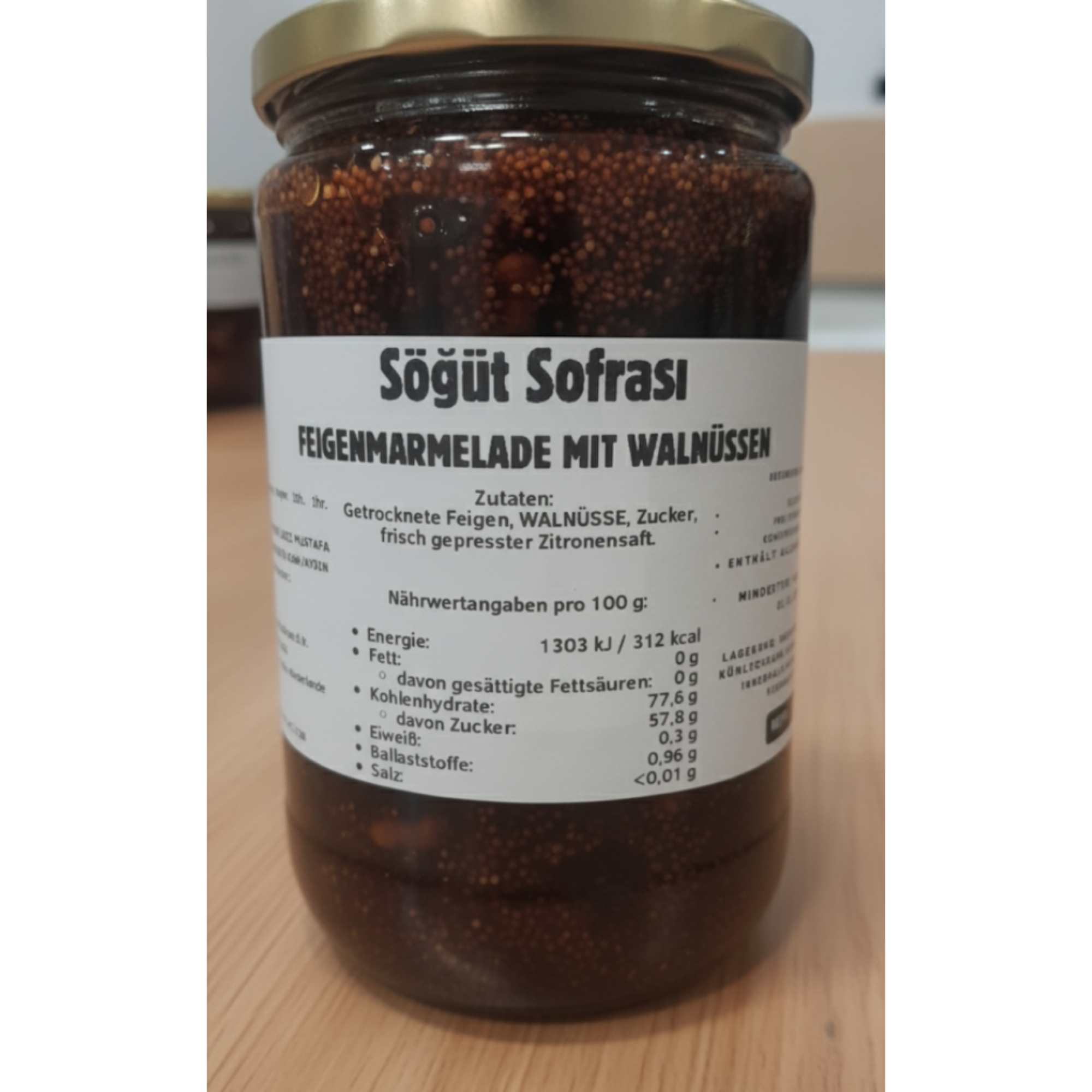 Söğüt Sofrası Feigenmarmelade mit Walnüssen 750 g